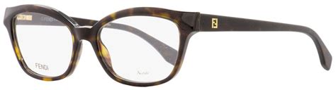 Fendi Oval Eyeglasses FF0046 086 Havana Shiny/Matte 52mm 046